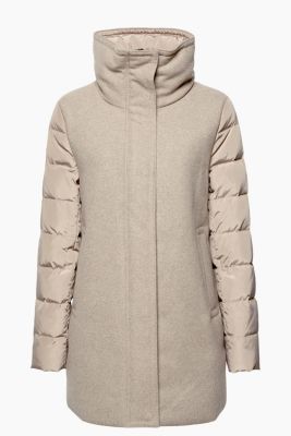 Esprit Down coat in blended wool with nylon at our Online Shop