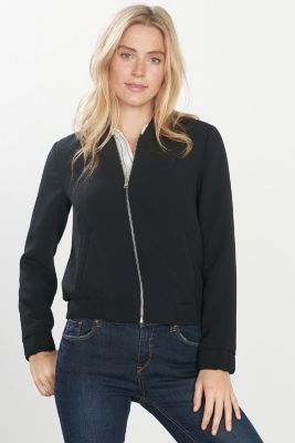 Esprit Elegant crêpe bomber jacket at our Online Shop