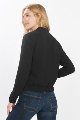 Esprit Elegant crêpe bomber jacket at our Online Shop