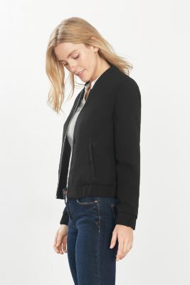 Esprit Elegant crêpe bomber jacket at our Online Shop
