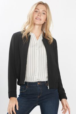 Esprit Elegant crêpe bomber jacket at our Online Shop