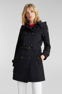 Esprit Trench coat with an adjustable hood at our Online Shop