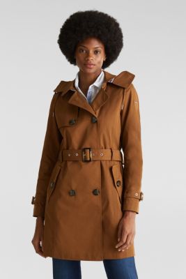 Esprit Trench coat with an adjustable hood at our Online Shop