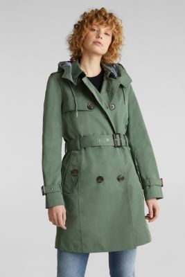 Esprit Trench coat with an adjustable hood at our Online Shop