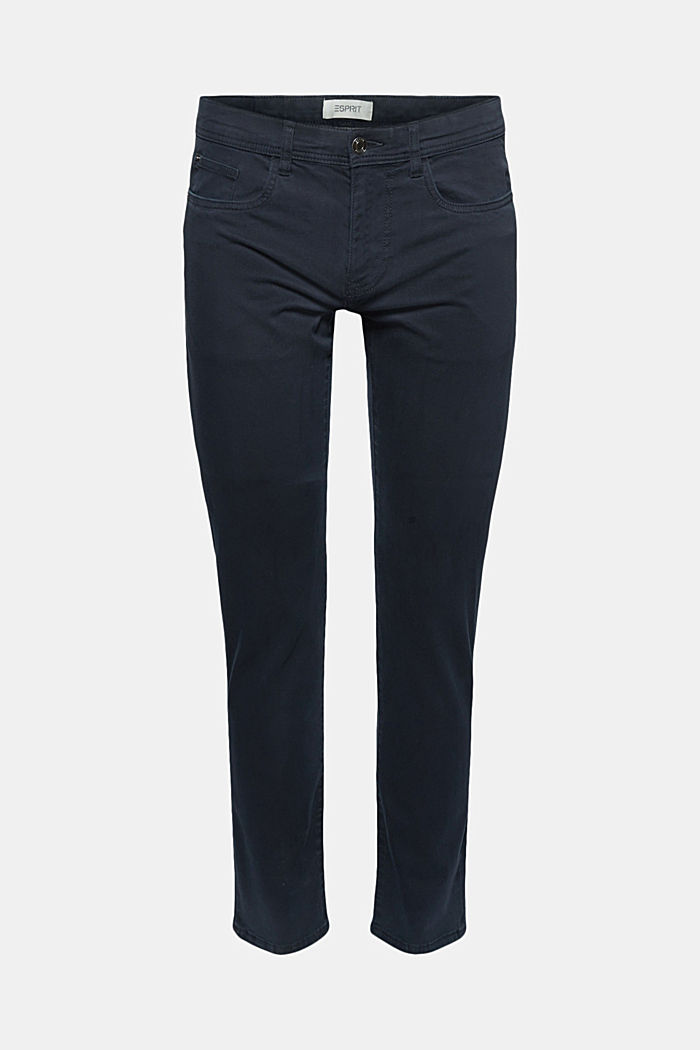 Slim-fitting stretch trousers made of organic cotton