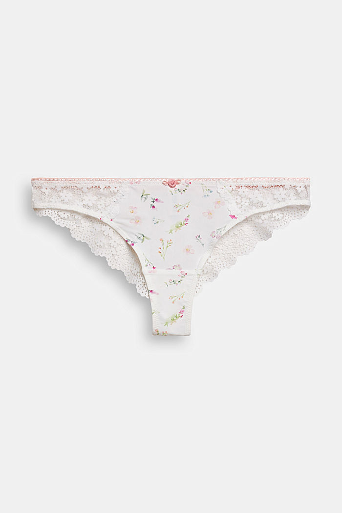 Recycled: hipster briefs with lace, OFF WHITE, detail image number 3