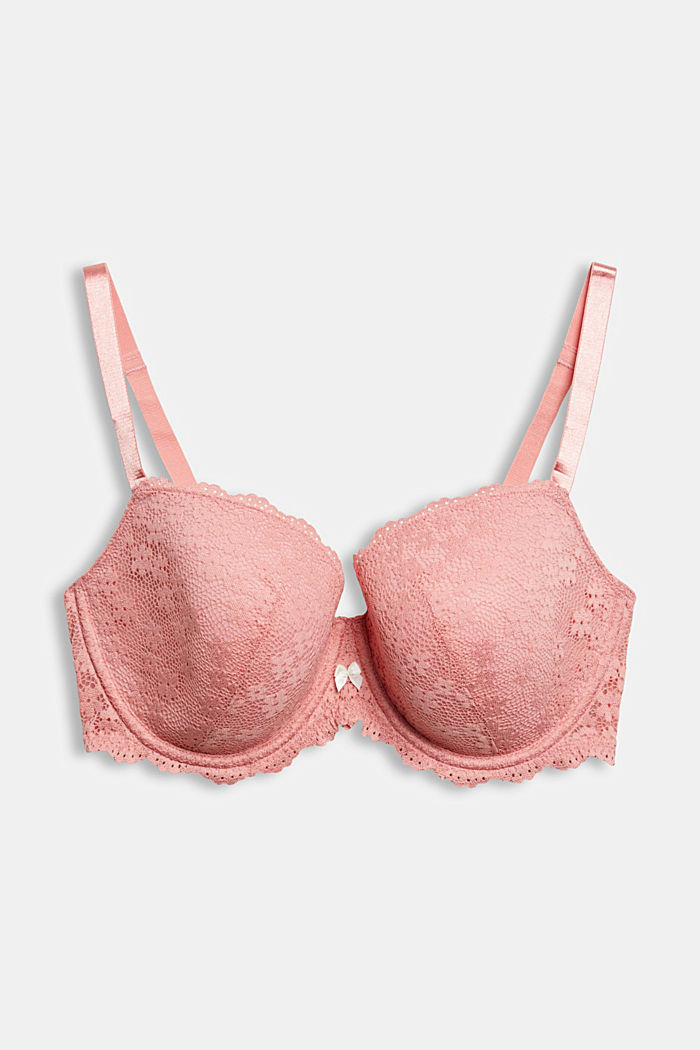 Padded underwire bra in lace for big cups
