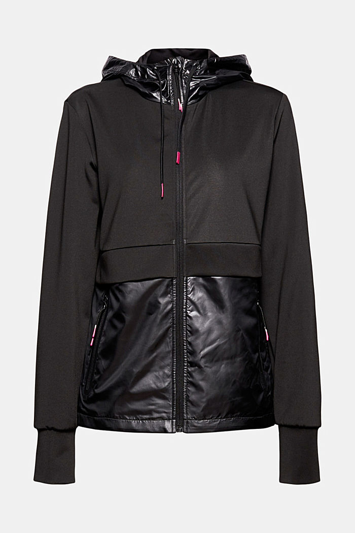 Active outdoor jacket in a mix of materials, BLACK, detail image number 7