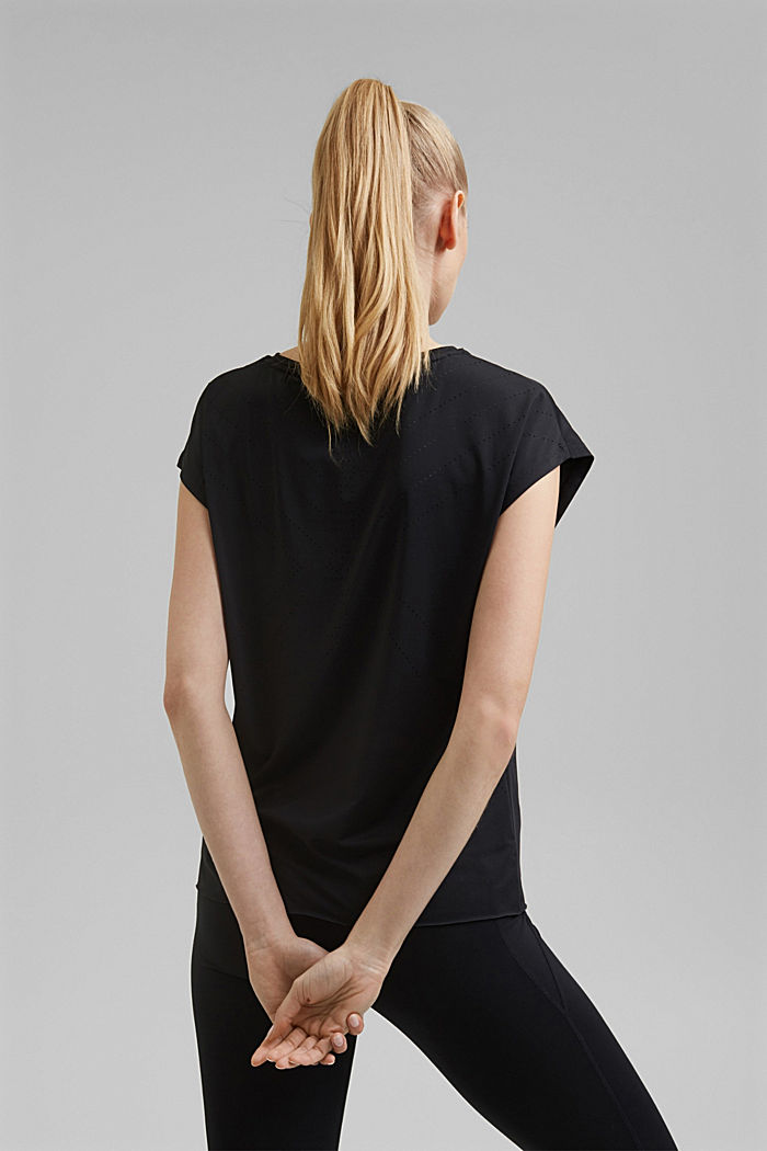 Recycled: Active top with E-DRY, BLACK, detail image number 3