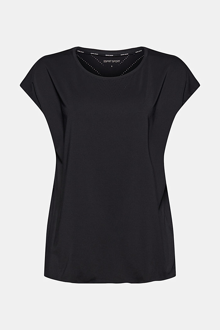 Recycled: Active top with E-DRY, BLACK, detail image number 10