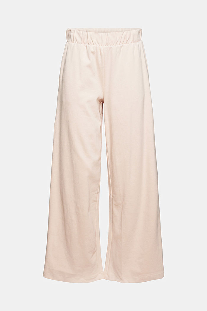 Jersey trousers with a wide leg, DUSTY NUDE, detail image number 5