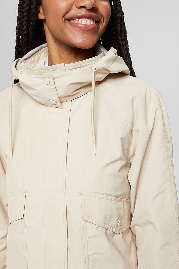 Made of recycled material: water-resistant outdoor jacket, BEIGE, detail image number 2