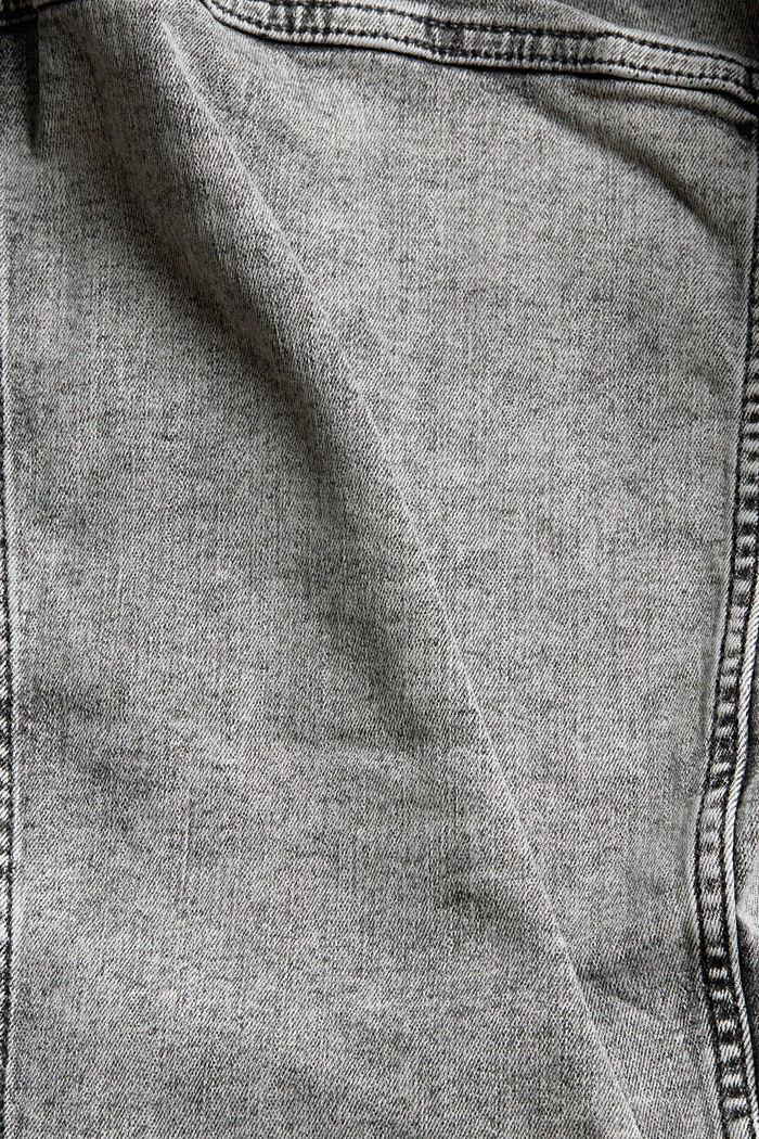 Jeansjacke im Washed-Look, Organic Cotton, GREY MEDIUM WASHED, detail image number 4