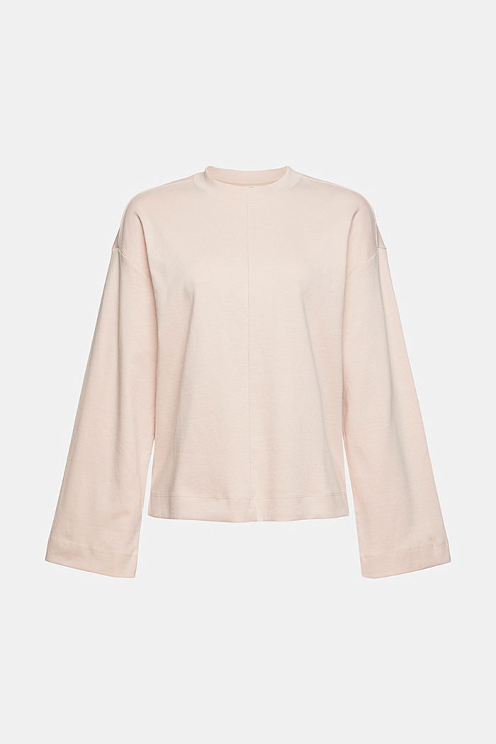 Sweatshirt with wide sleeves, DUSTY NUDE, overview