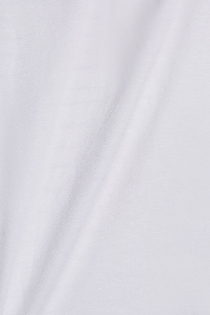 T-shirt met print, 100% katoen, WHITE, detail image number 4