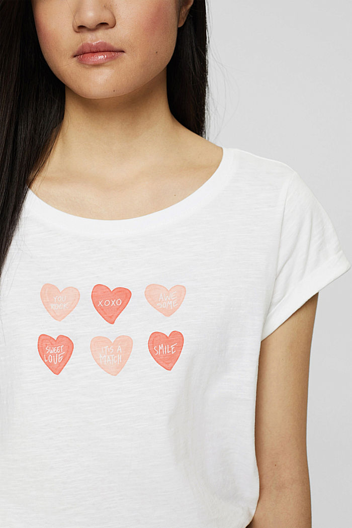 Camiseta con estampado, 100% algodón, WHITE COLORWAY, detail image number 2