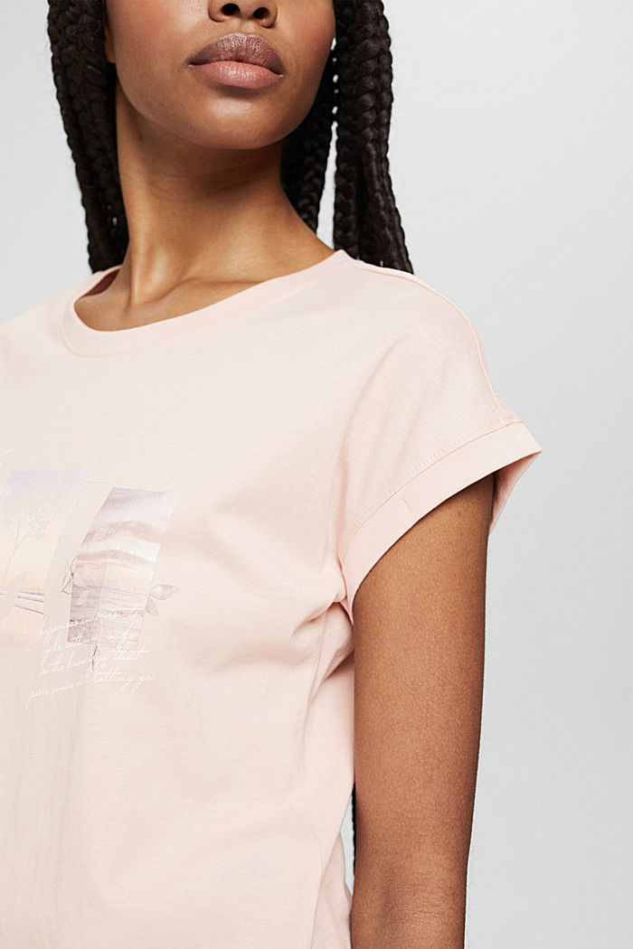 T-shirt with an artistic print, DUSTY NUDE, detail image number 2