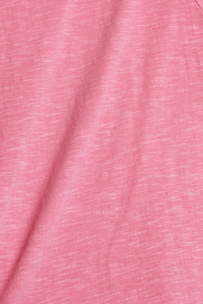 T-shirt met opengewerkte kant, PINK, detail image number 4