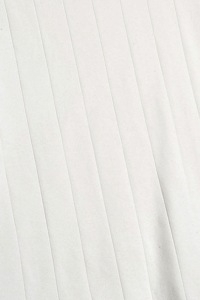 Long sleeve top with wavy edges, OFF WHITE, detail image number 4
