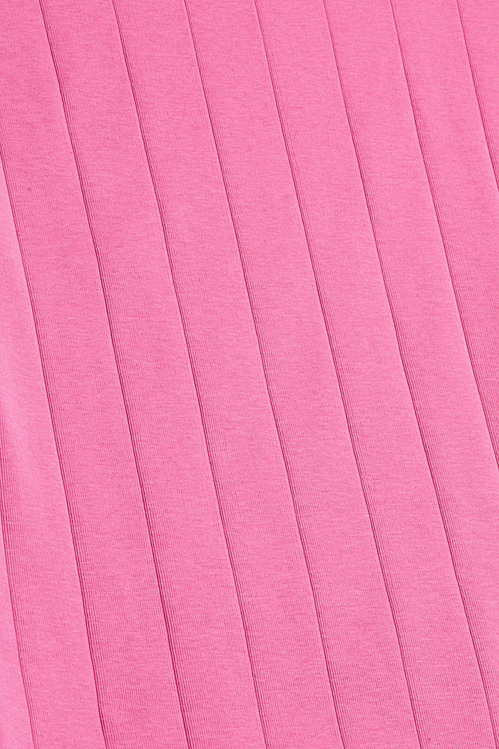 Camiseta de manga larga con bordes con ribete ondulados, PINK, detail image number 4