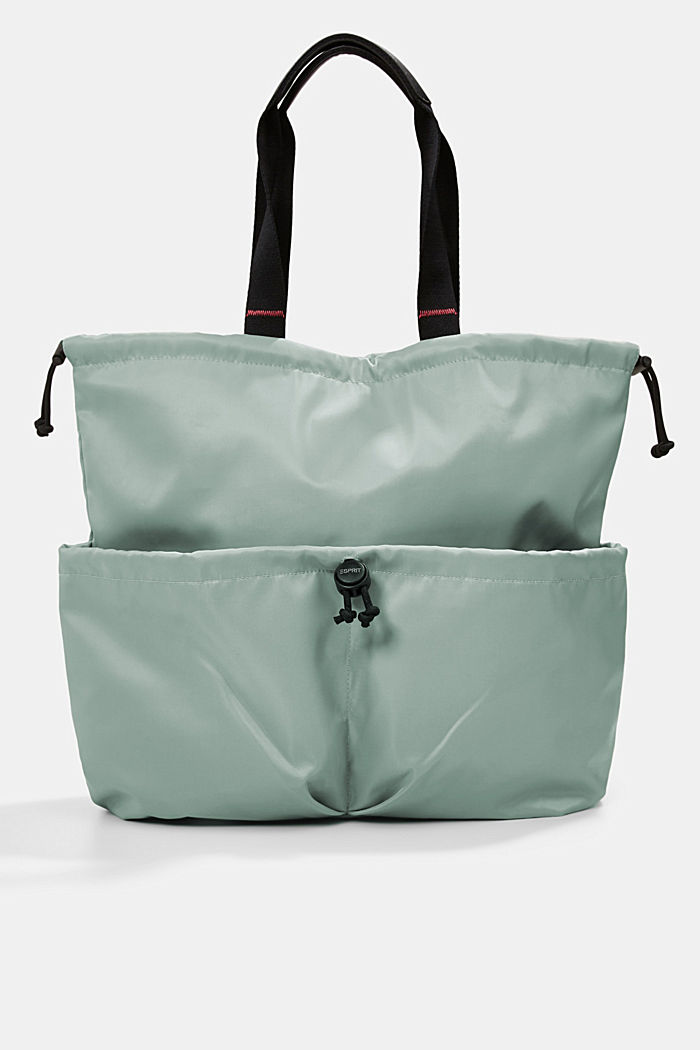 Sports bag with drawstring ties, DUSTY GREEN, overview