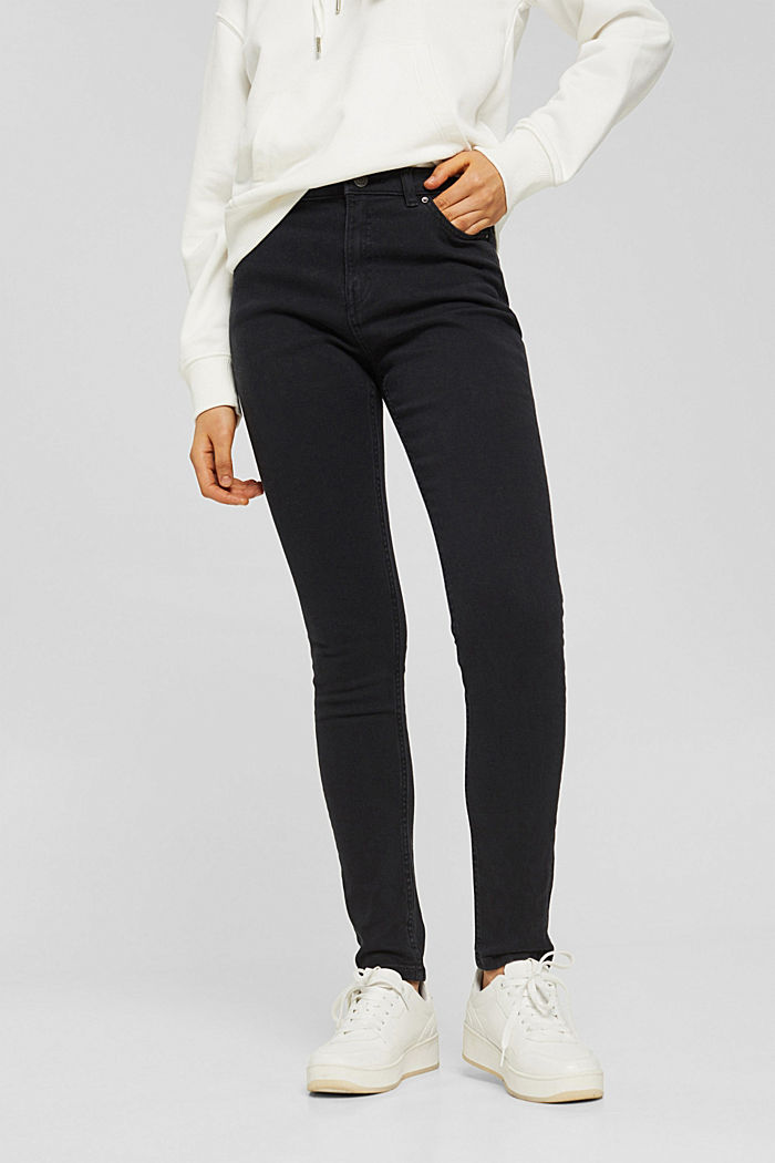 Pantalon stretch à détail zippé, BLACK, detail image number 0