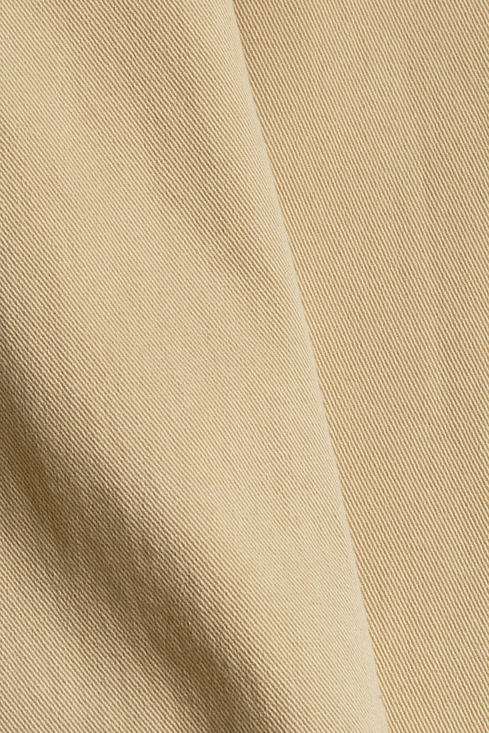 Pantalón con componente elástico y detalle de cremallera, SAND, detail image number 4