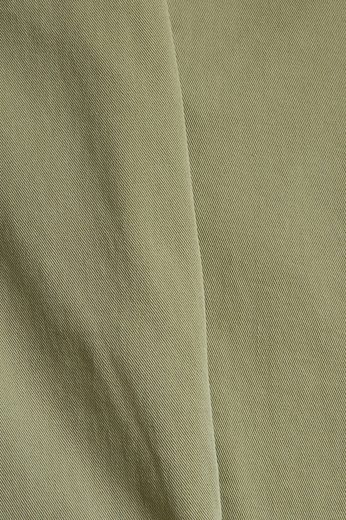 Pantalón con componente elástico y detalle de cremallera, LIGHT KHAKI, detail image number 4