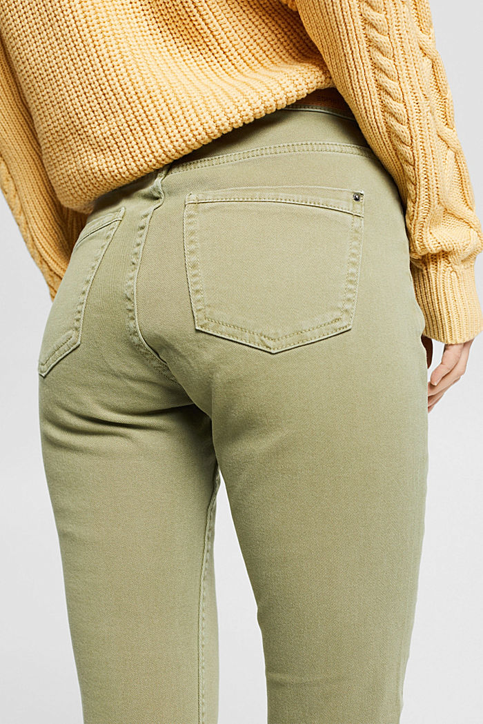 Stretch trousers with zip detail, LIGHT KHAKI, detail image number 5