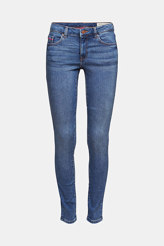 Jeans elasticizzati con LENZING™ ECOVERO™, BLUE MEDIUM WASHED, overview