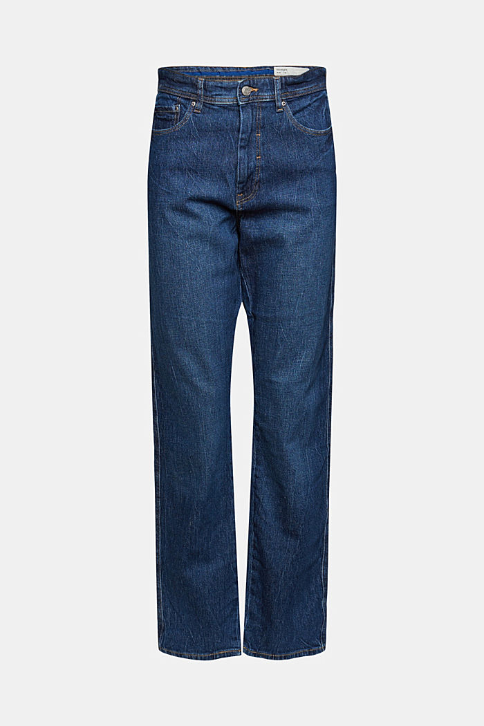 Straight-leg jeans, BLUE DARK WASHED, overview