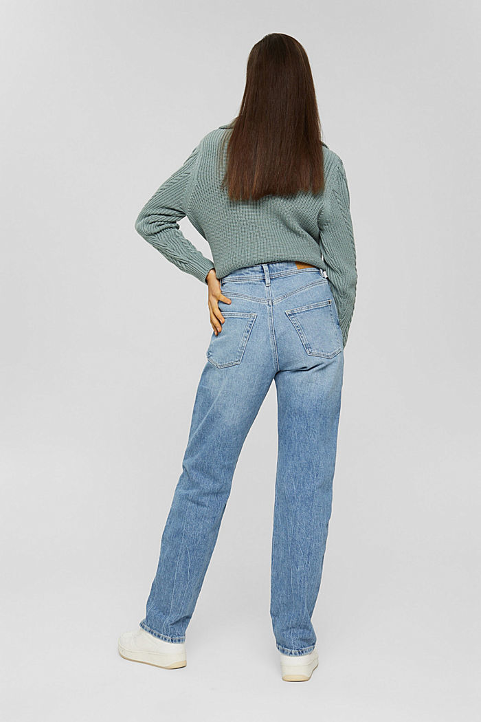 Jeans met rechte pijpen, BLUE LIGHT WASHED, detail image number 3