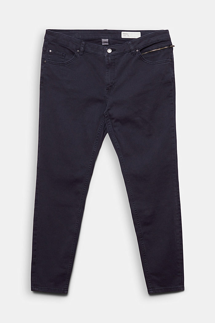 Pants woven high rise skinny, NAVY, detail image number 2