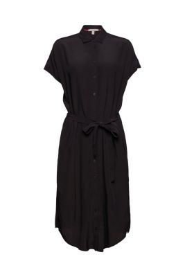 ESPRIT Robe-chemise dotée d’une ceinture taille haute