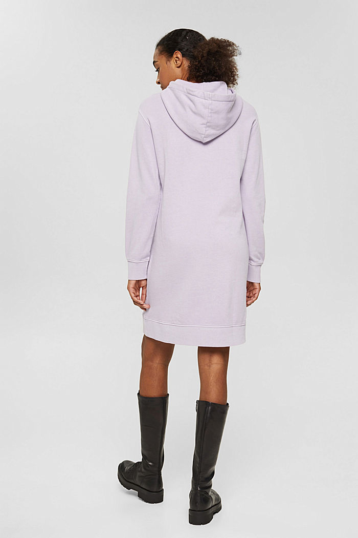 Hooded sweatshirt dress, 100% cotton, LILAC, detail image number 2