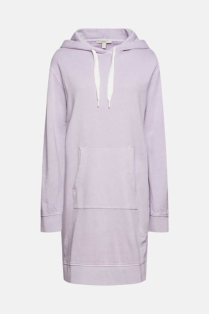 Hooded sweatshirt dress, 100% cotton, LILAC, detail image number 6