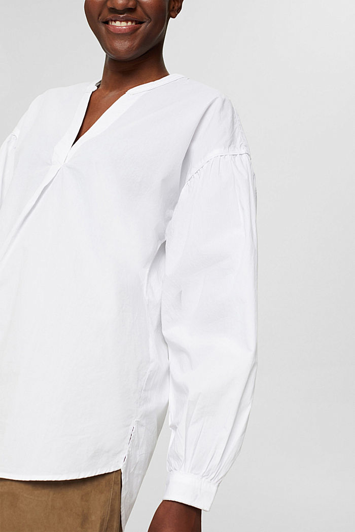 Camisa en 100 % algodón, WHITE, detail image number 2