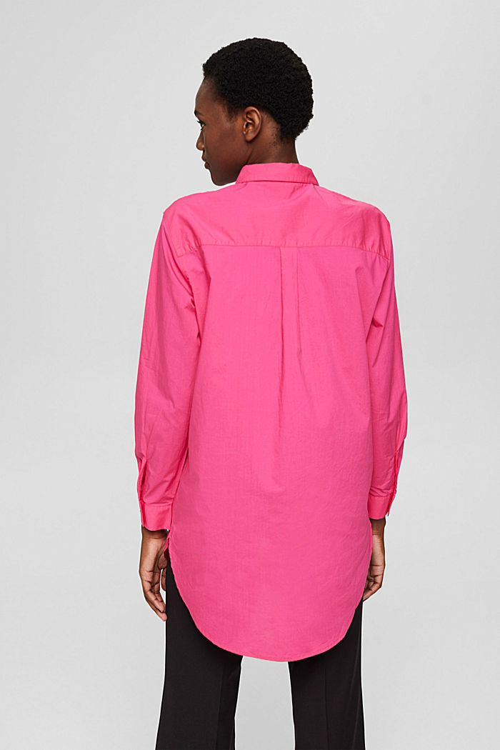 Blusa camisera en 100% algodón ecológico, PINK FUCHSIA, detail image number 3