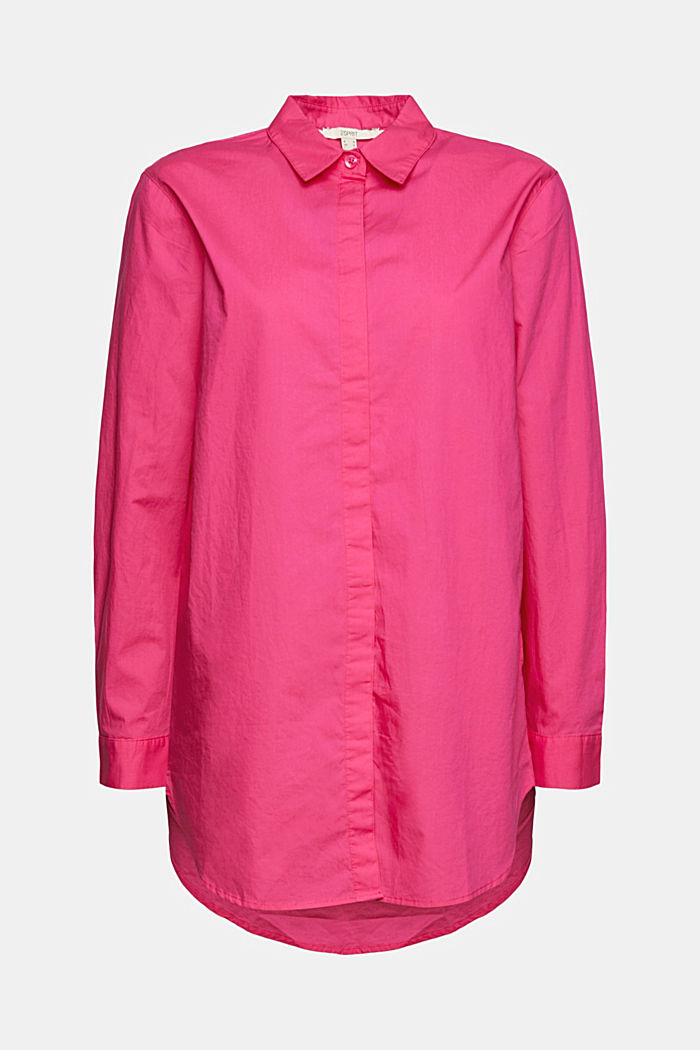 Blusa camisera en 100% algodón ecológico, PINK FUCHSIA, detail image number 7
