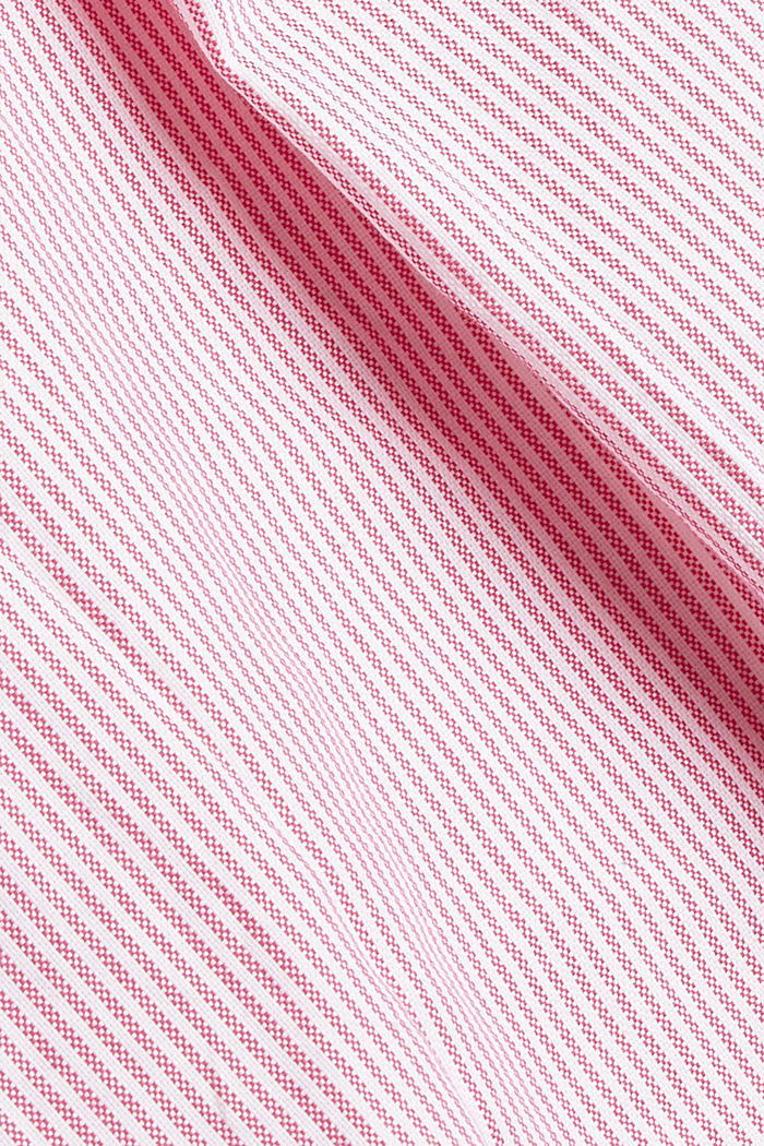 Striped shirt blouse in organic cotton, PINK FUCHSIA 3, detail image number 4