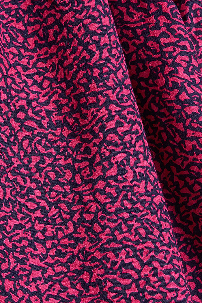 Gemusterte Bluse aus LENZING™ ECOVERO™, DARK PINK, detail image number 4