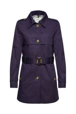 ESPRIT Trench-coat court en coton