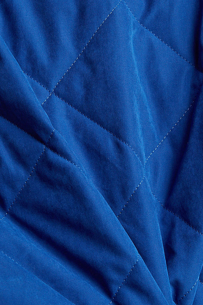In materiale riciclato: cappotto trapuntato con zip, BRIGHT BLUE, detail image number 4