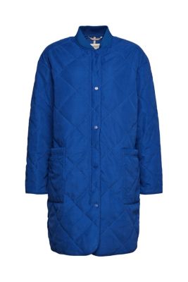 ESPRIT En matière recyclée : manteau matelassé à zip
