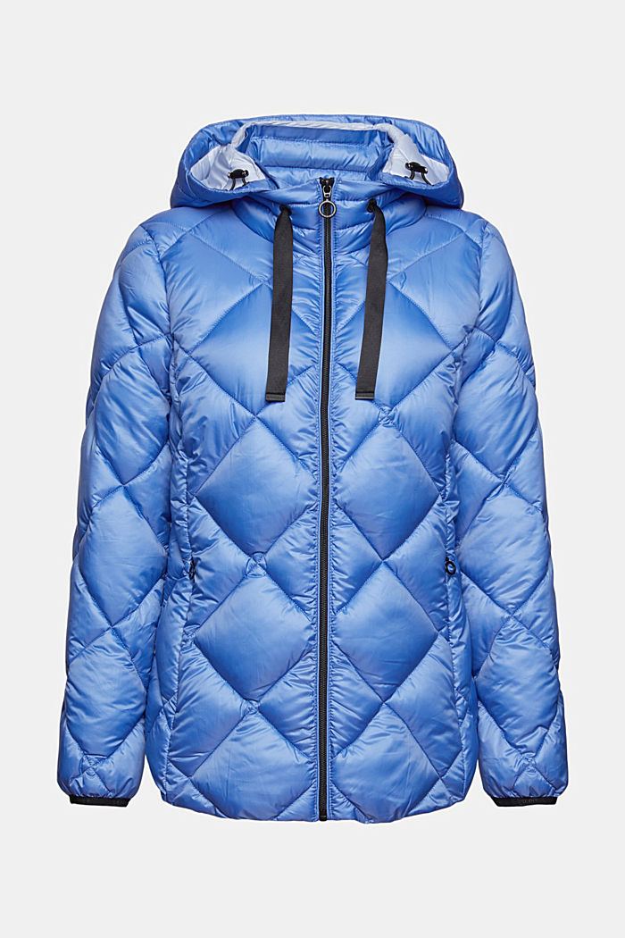 Recycled: Quilted jacket with an adjustable hood