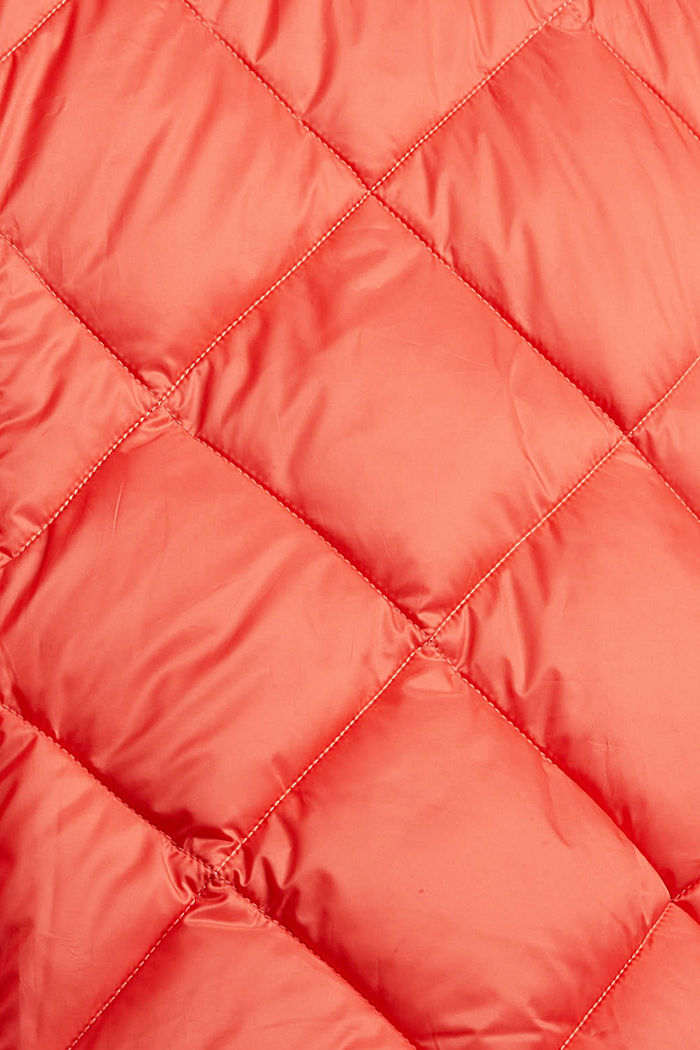 Recycled: Quilted jacket with an adjustable hood, CORAL, detail image number 4