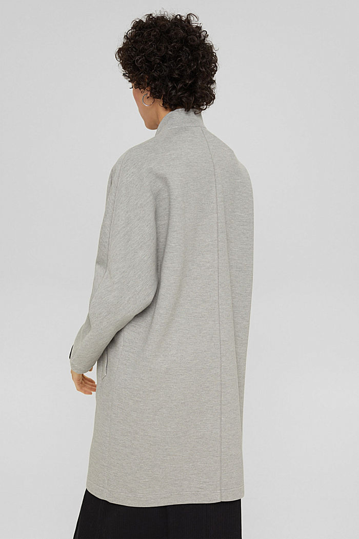 Unlined oversized coat, LIGHT GREY, detail image number 3