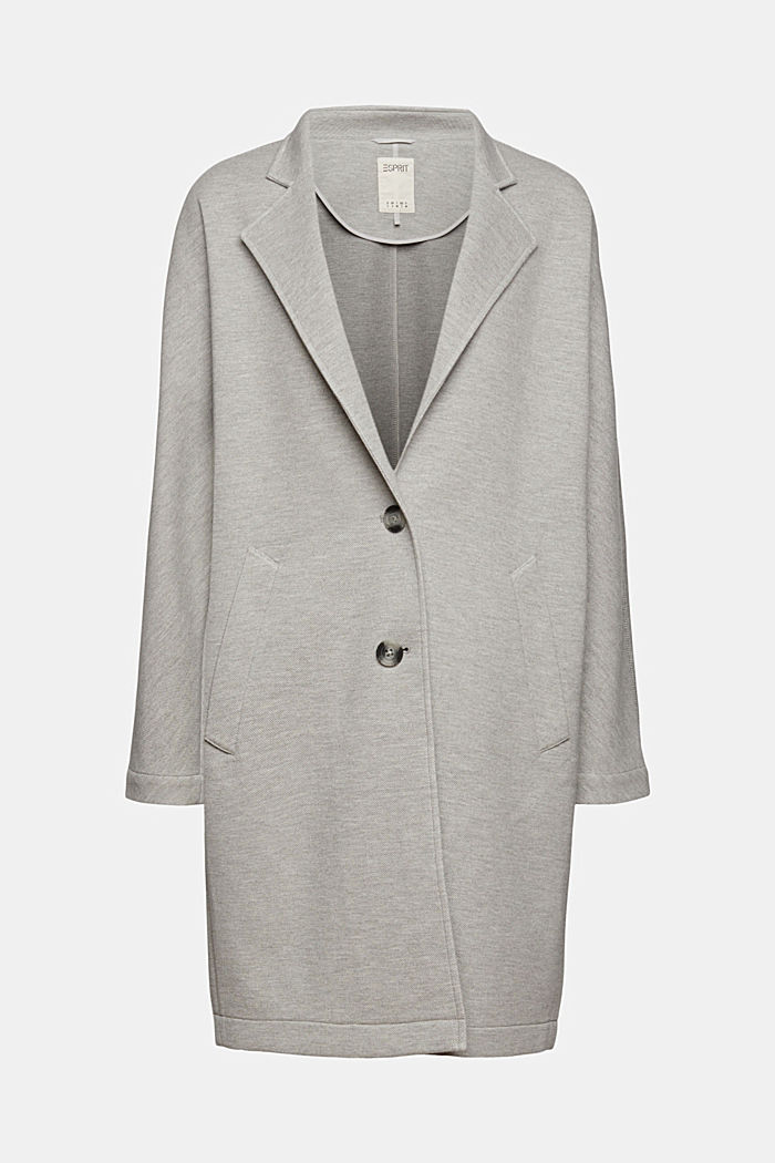 Unlined oversized coat, LIGHT GREY, overview