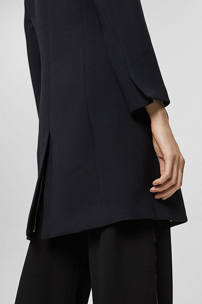 Coats woven regular, BLACK, detail image number 5
