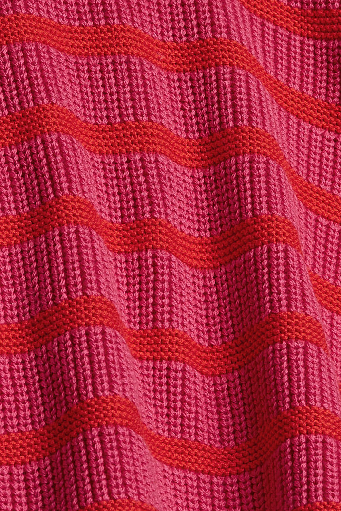 Pullover a maglia con motivo a righe, PINK FUCHSIA, detail image number 4